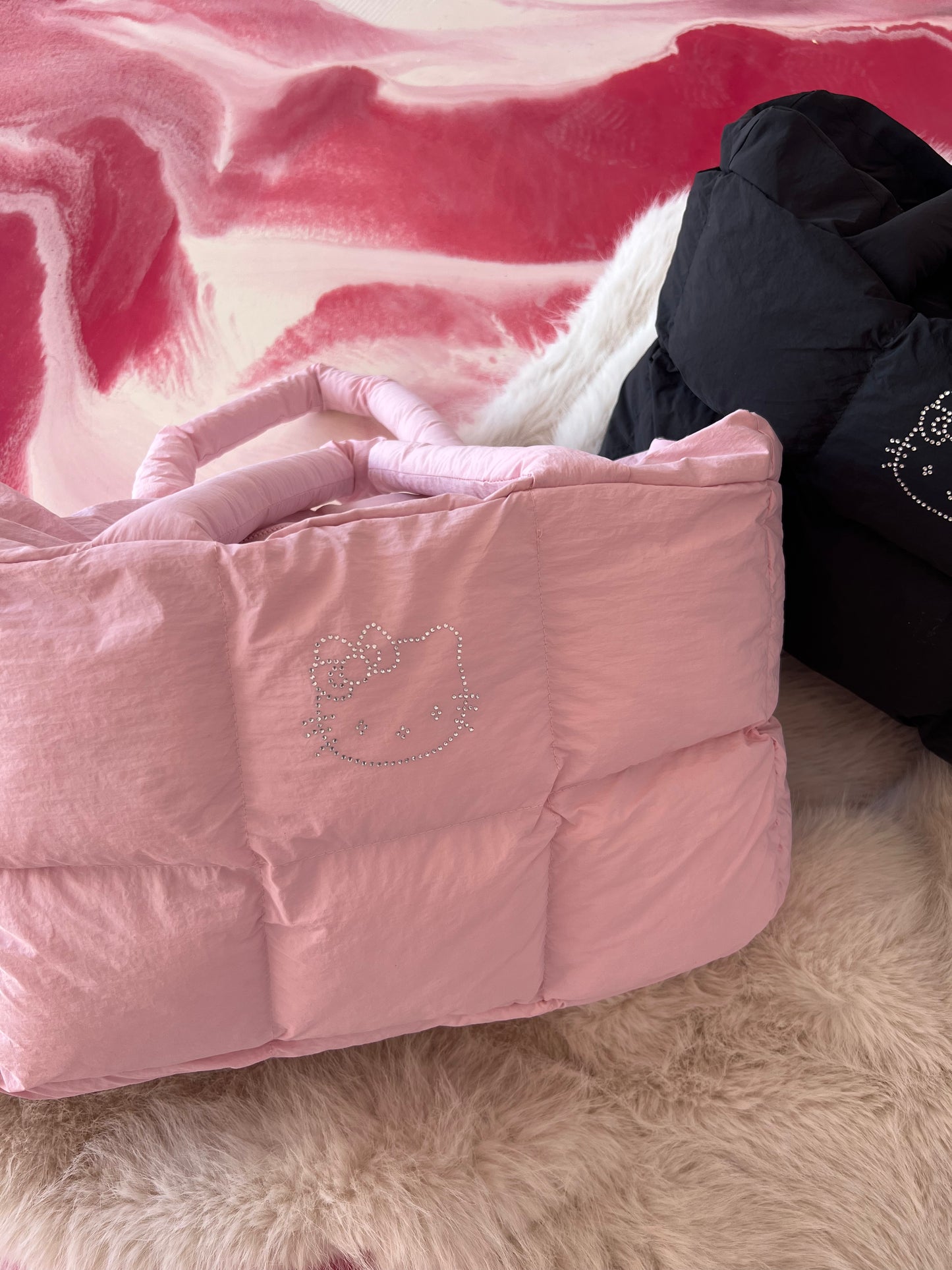 Pink Puffy Tote