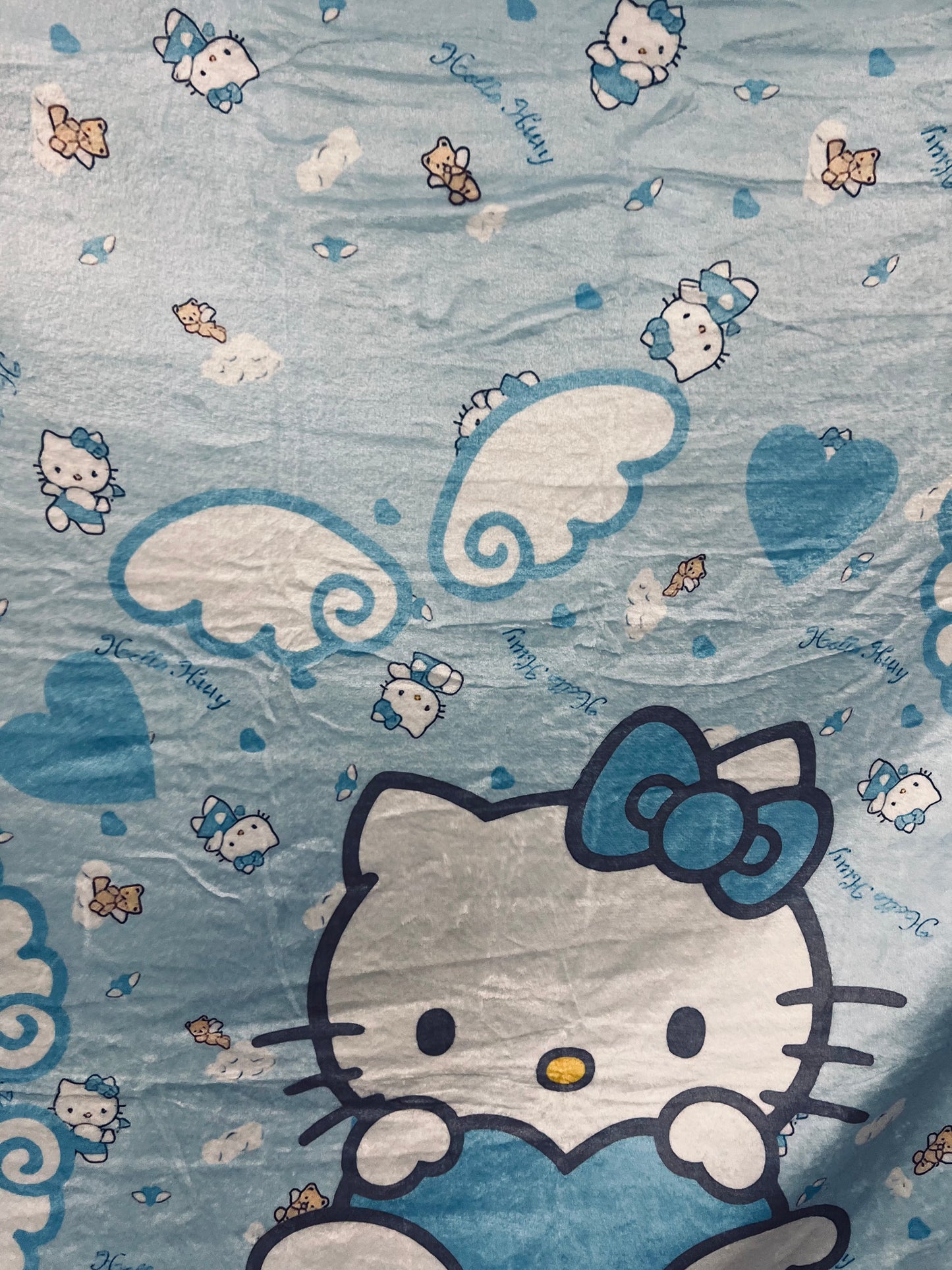 Hello Kitty Throw Blanket Blue