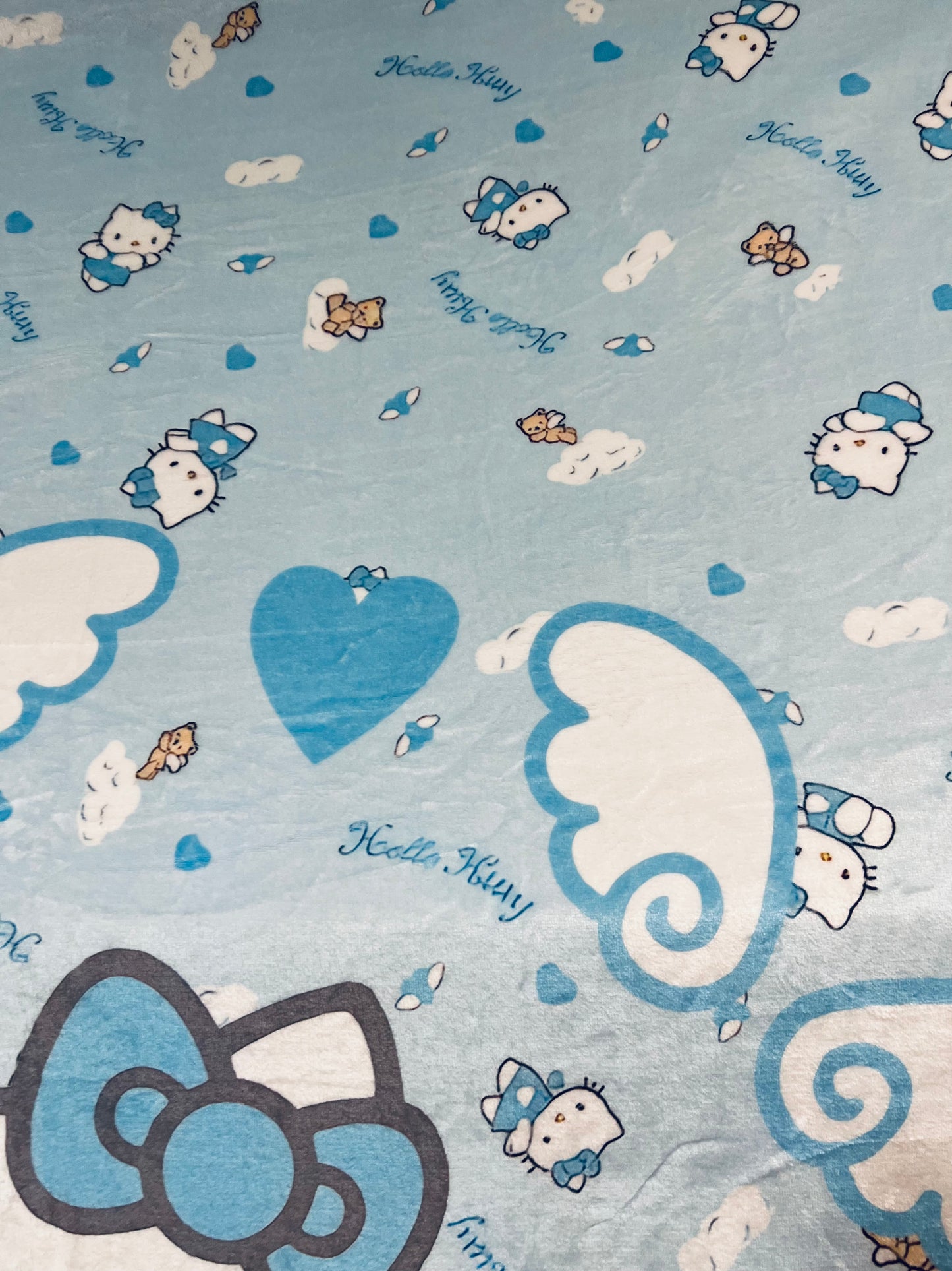 Hello Kitty Throw Blanket Blue