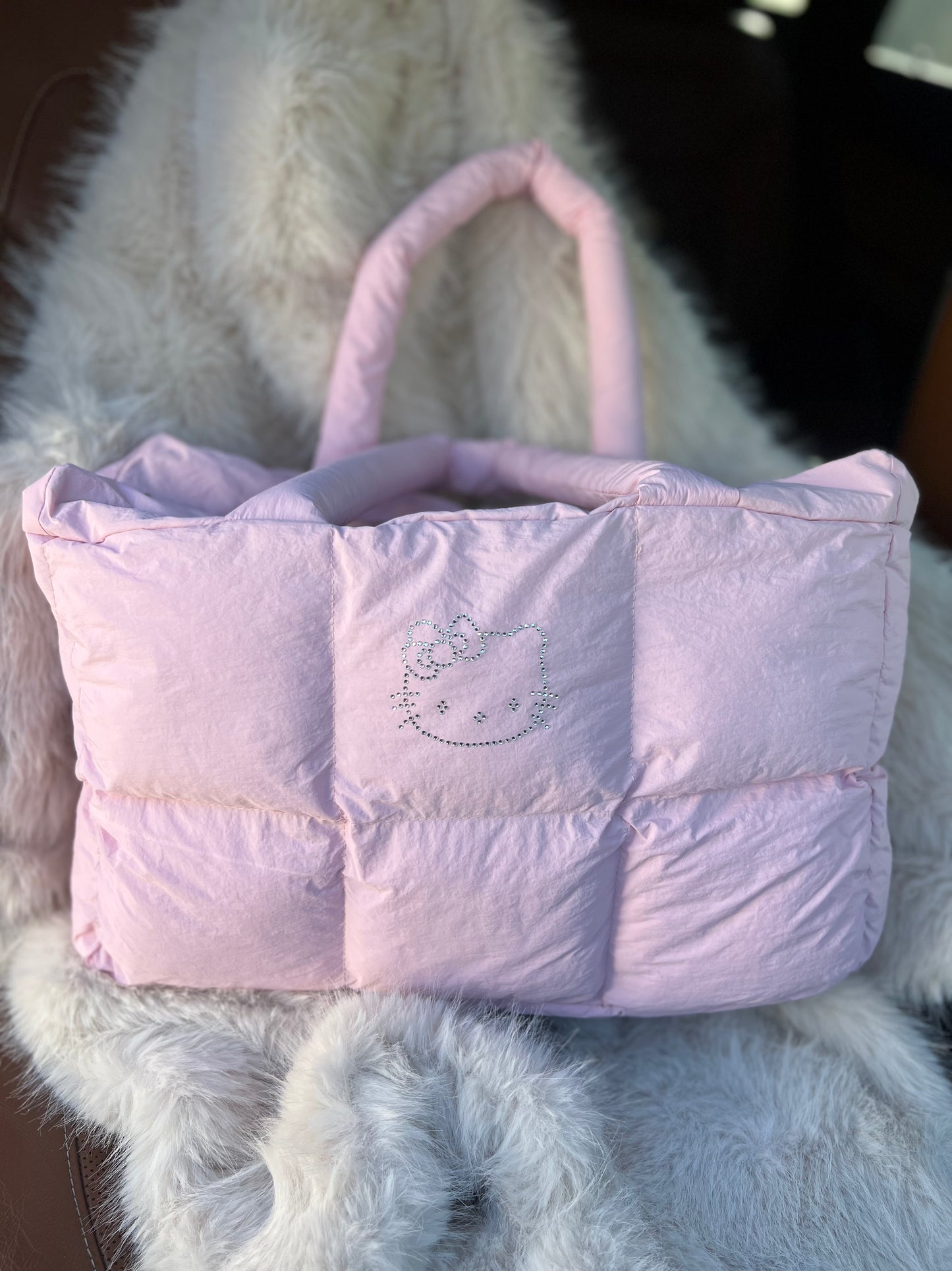 Pink Puffy Tote