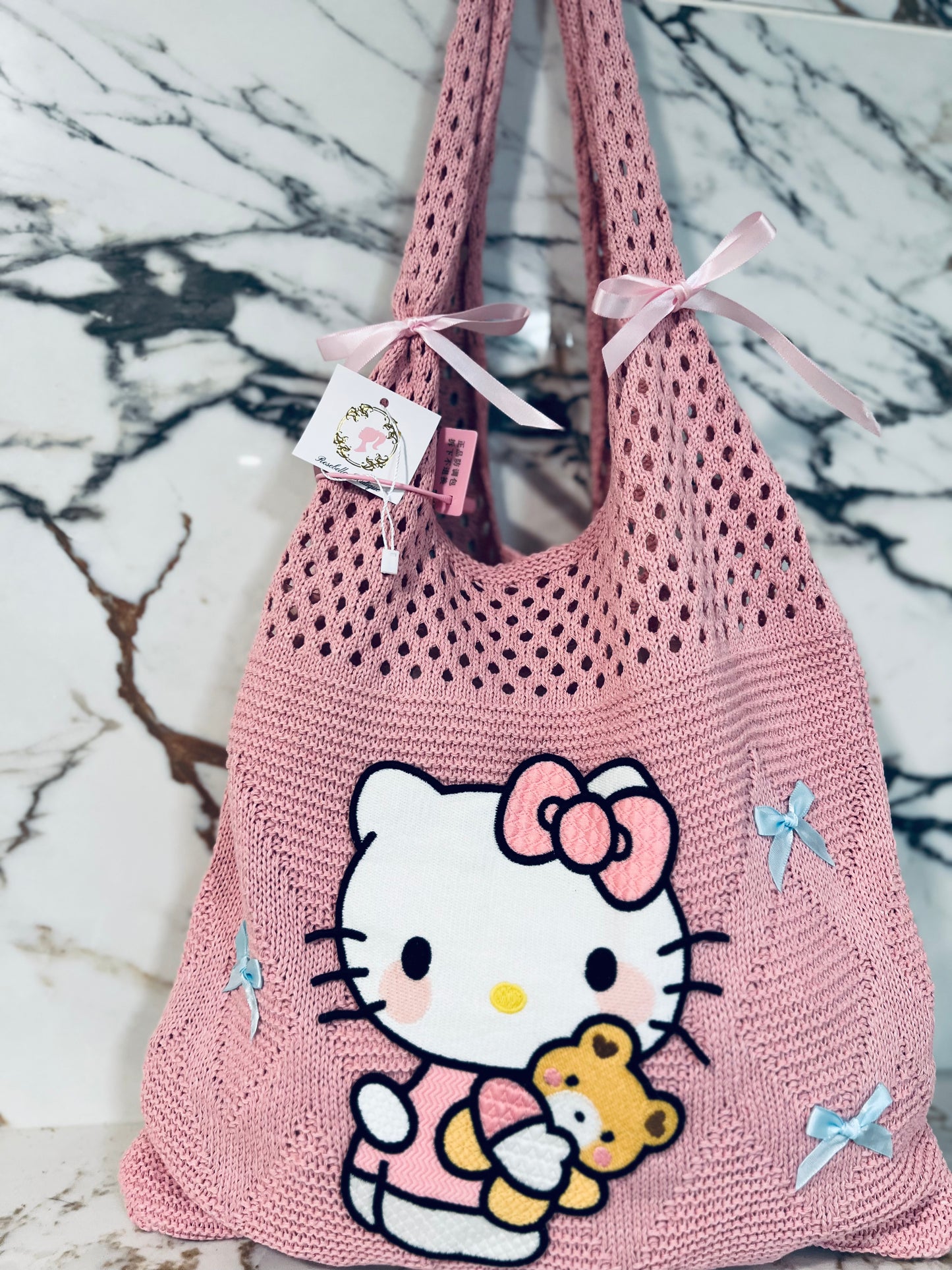 Hello kitty crochet Tote