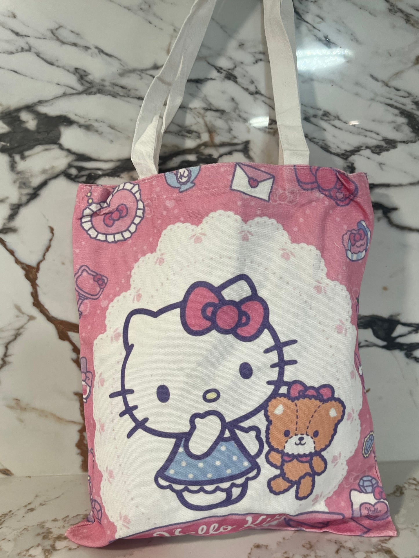 kitty and me tote bag