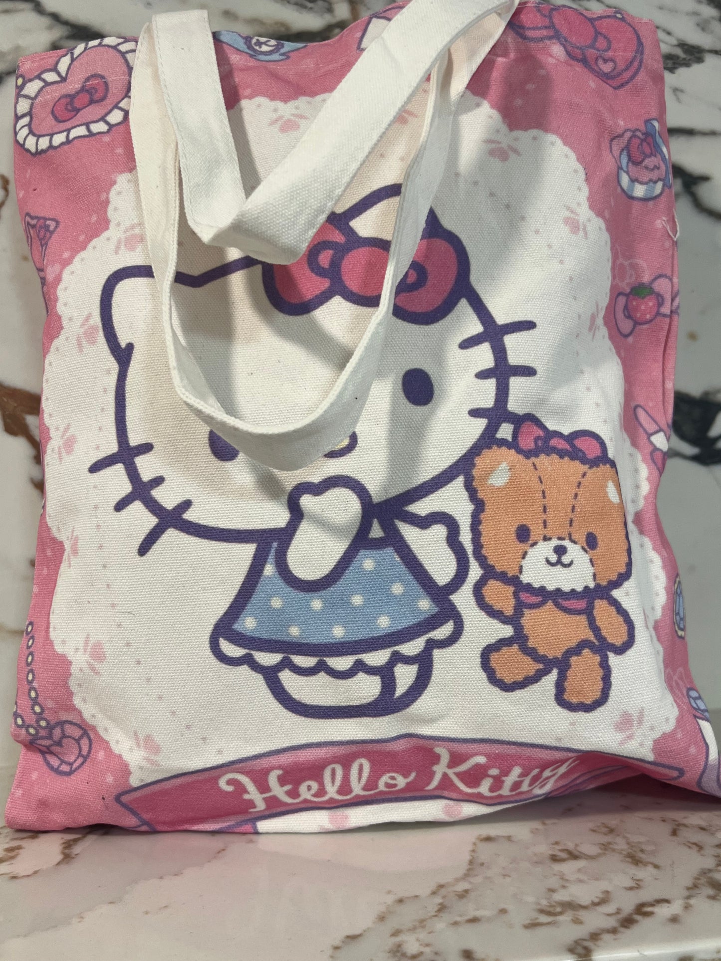 kitty and me tote bag
