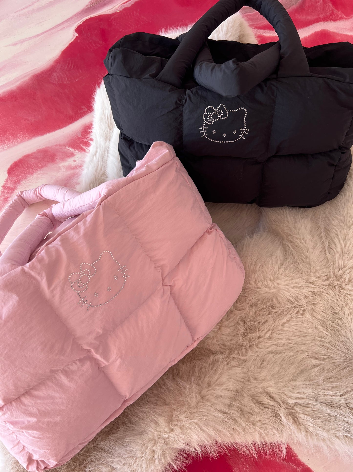 Pink Puffy Tote