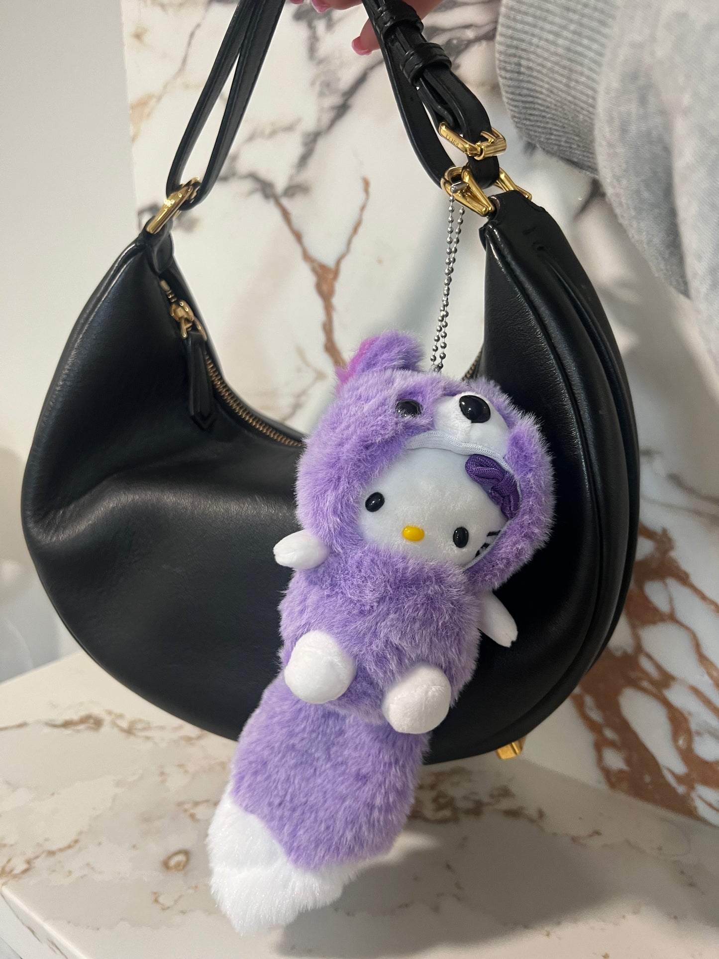 Kitty keychain Purple