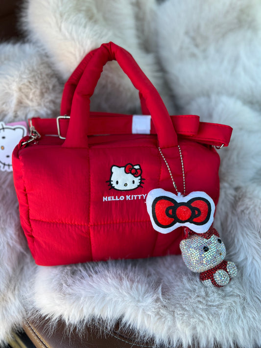 Mini Puff Tote Bag Red