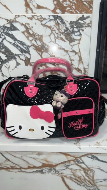 Hello Kitty Black Duffle Bag