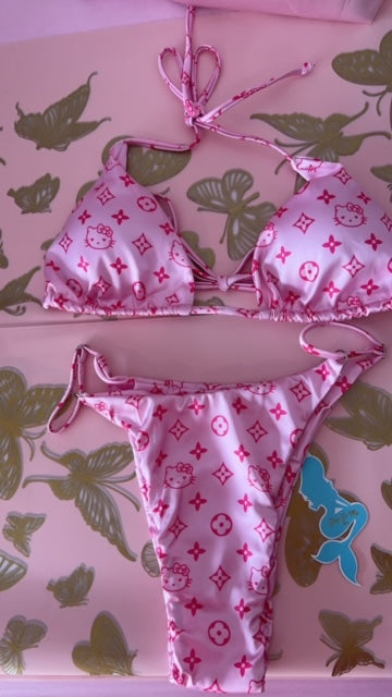 Hello Kitty Satin Bikini- Pink